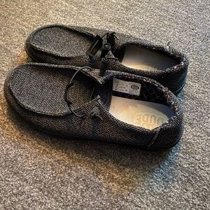 Hey Dude Black Knit Men’s Slip-On Loafers